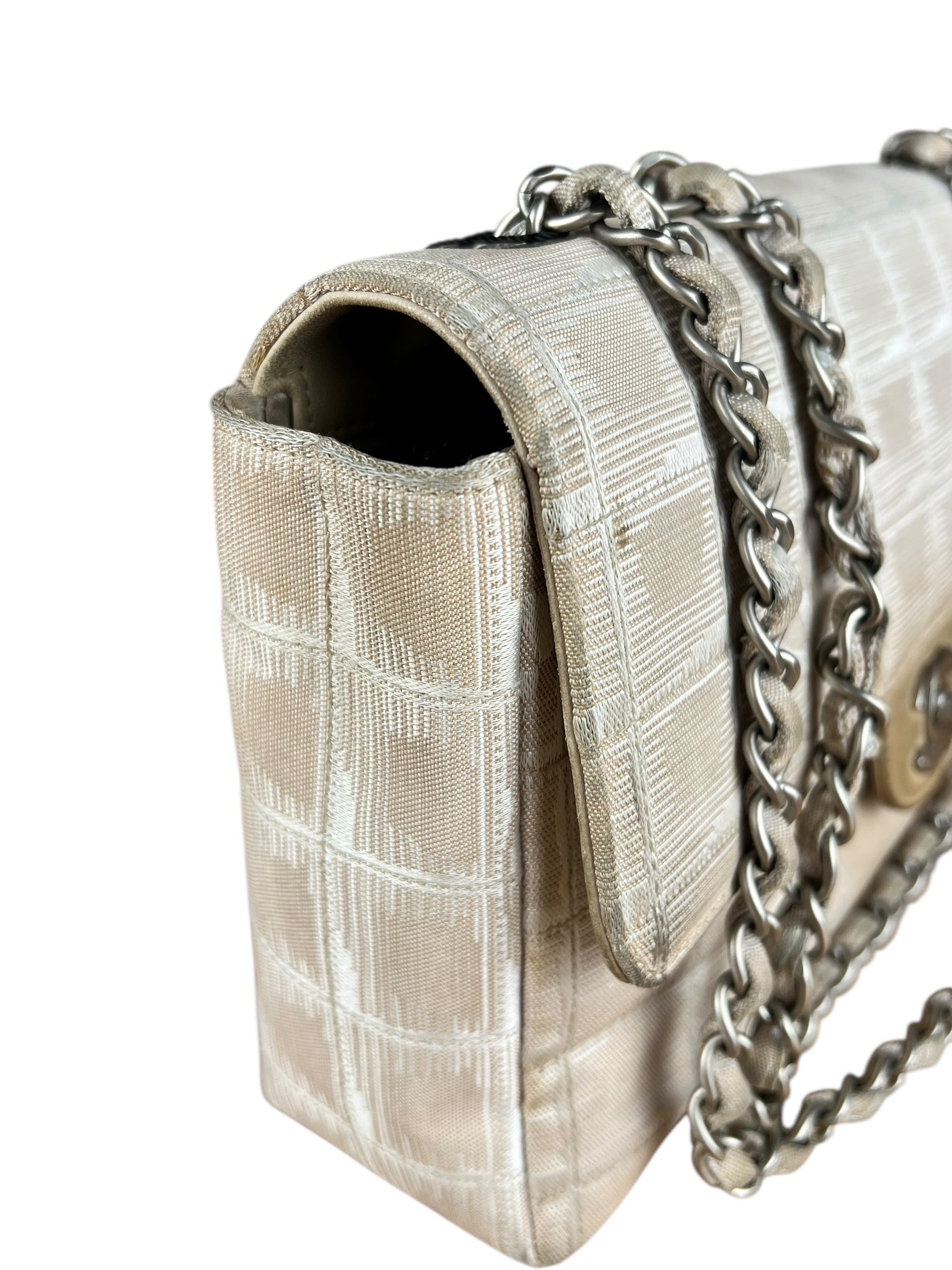 Chanel Vintage Beige Travel Line Classic Flap 2001