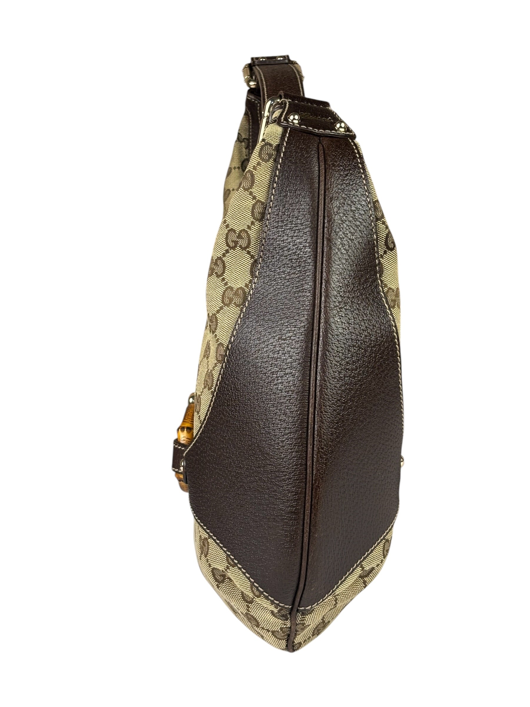 Gucci Brown GG Bamboo Amalfi Hobo Bag