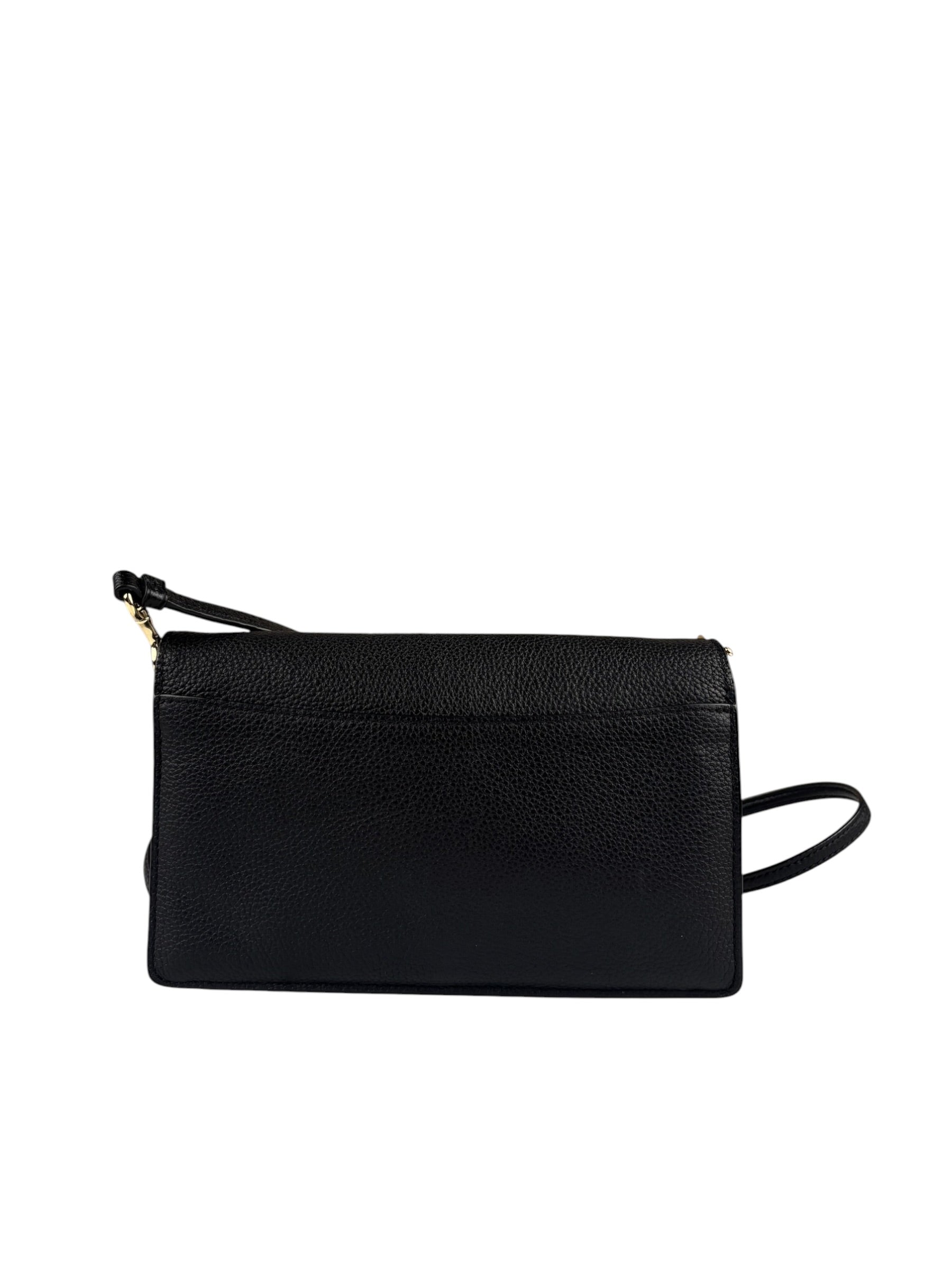 Coach Black Leather Wallet Crossbody Bag