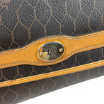 Christian Dior Vintage Brown Leather Honeycomb Shoulder Bag