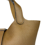 Hermes Brown Taurillon Clemence Leather Picotin 18 Lock Handbag 2021