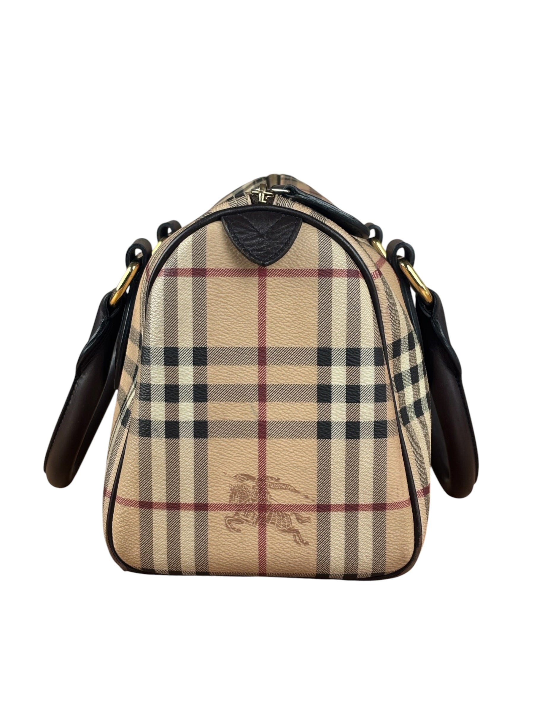 Burberry Vintage House Check Haymarkett Chester Bowling Handbag