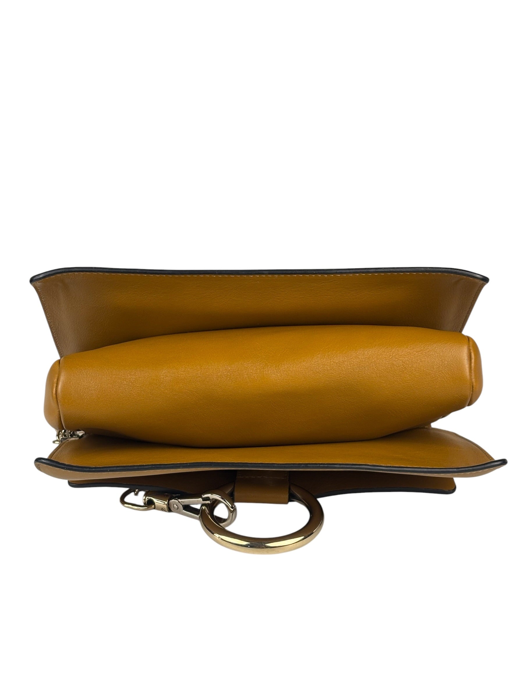 Chloe Mustard Yellow Leather/Suede Faye Bag