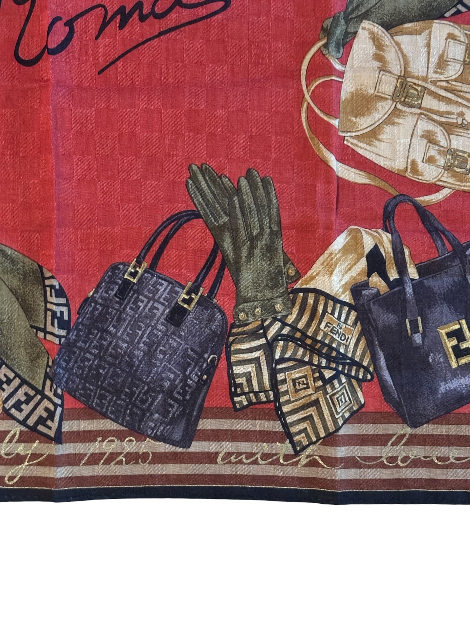 Fendi Vintage Cotton Roma Scarf