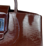 Louis Vuitton Burgundy Epi Patent Leather Electric Mirabeau Handbag MM