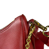 Prada Re-Edition Saffiano Leather Shoulder Bag Red