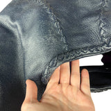 Bottega Veneta Blue Intrecciato Hobo Shoulder Bag