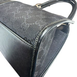 Gucci Black Leather Trim GG Bardot Jackie Medium Hobo Bag