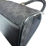 Gucci Black Leather Trim GG Bardot Jackie Medium Hobo Bag