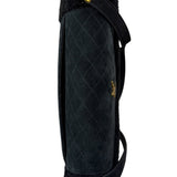 YSL Bicolor Quilted-Suede Shearling Gaby Shoulder Bag
