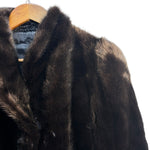 Vintage Black Mink Fur Long Coat