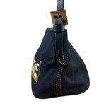 Fendi Vintage Navy Wave Buckle Pochette