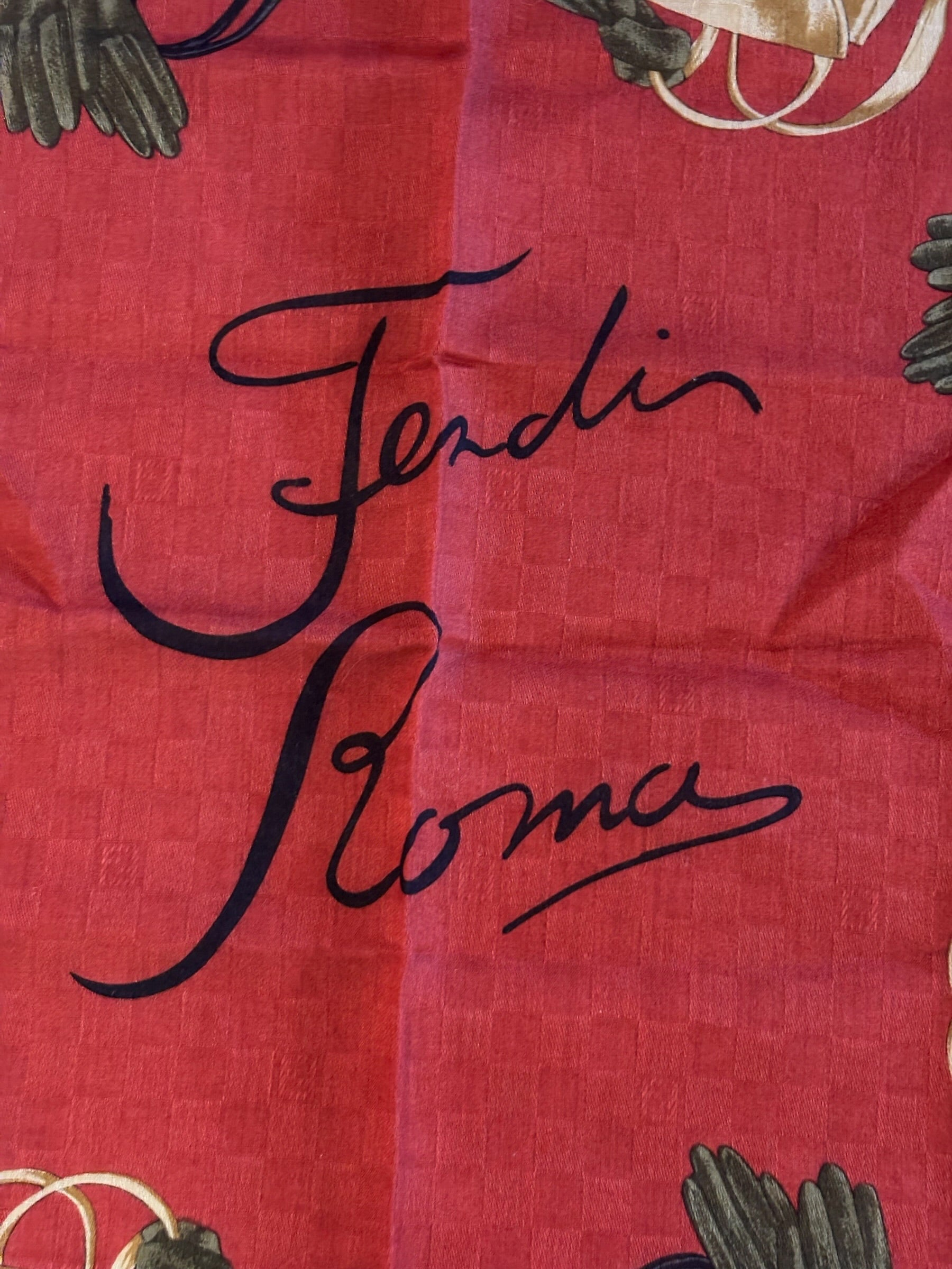 Fendi Vintage Cotton Roma Scarf
