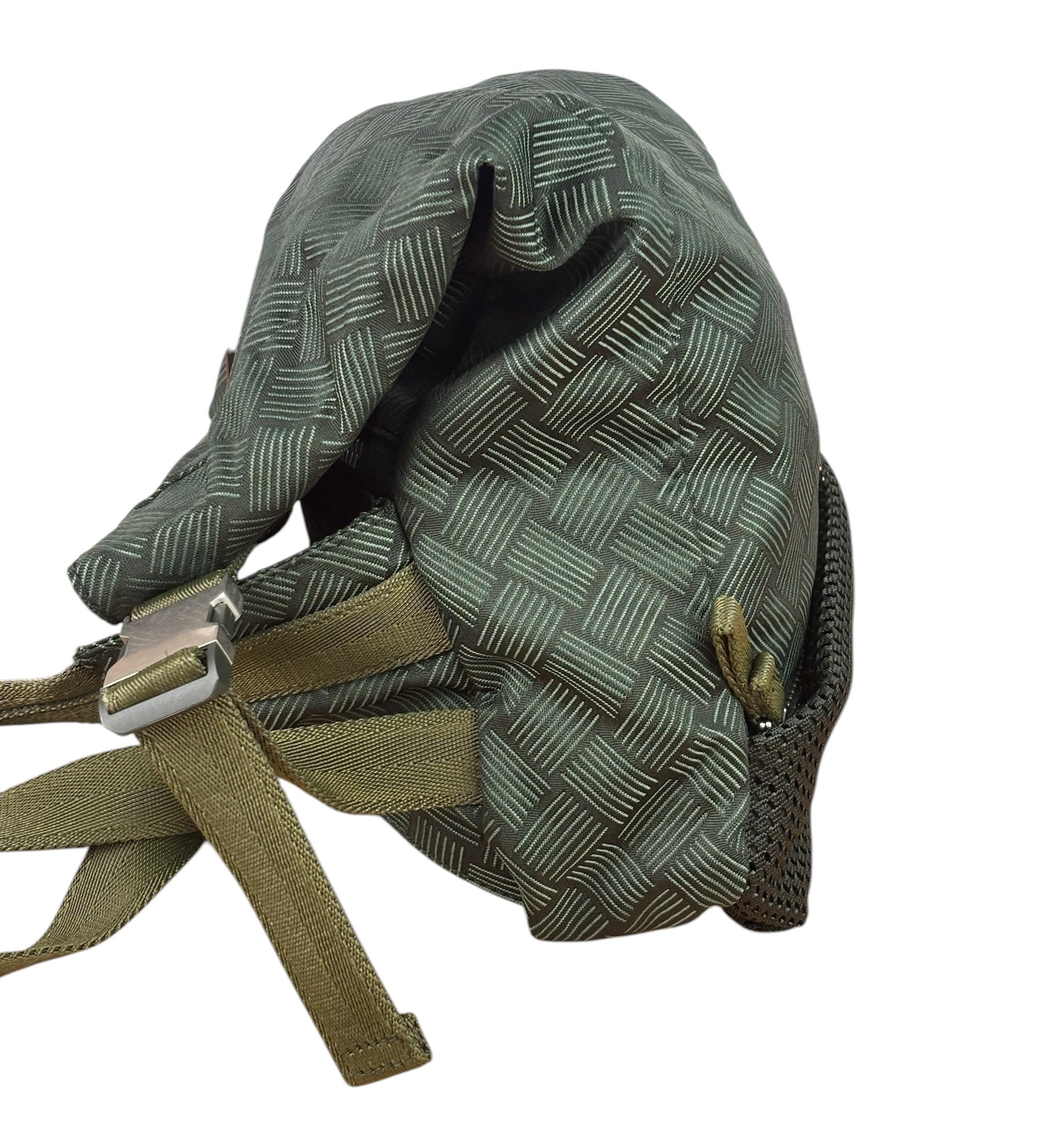 Bottega Veneta Green Nylon/Mesh Intrecciato Belt Bag