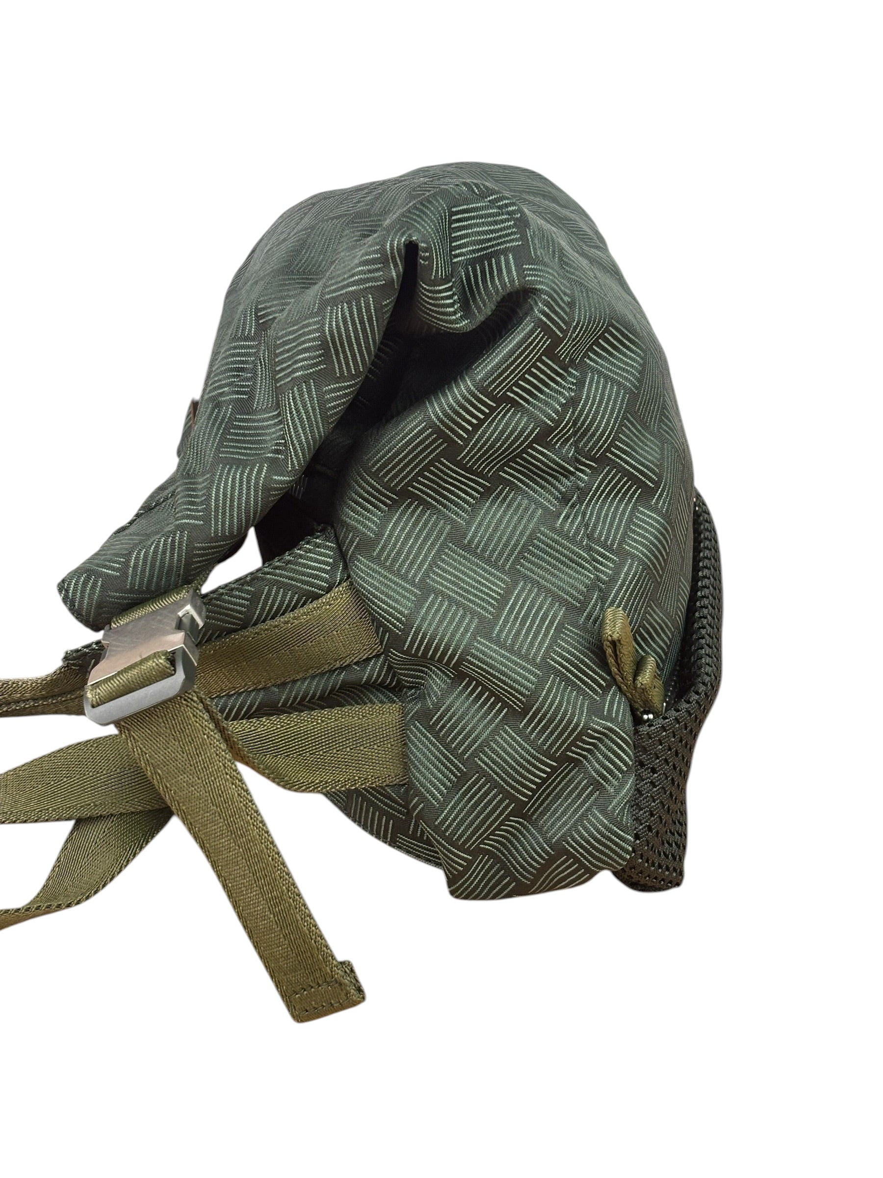 Bottega Veneta Green Nylon/Mesh Intrecciato Belt Bag