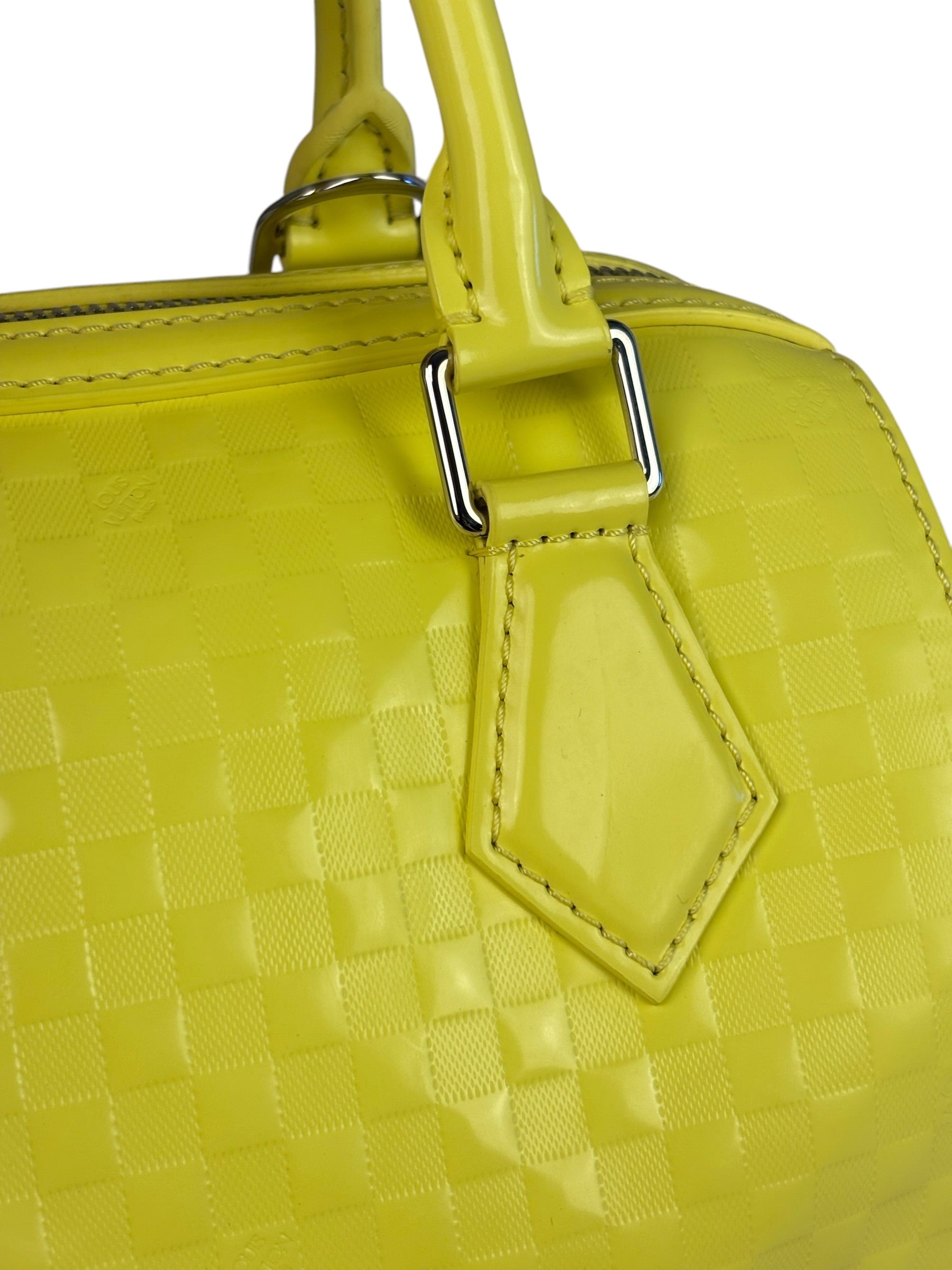 Louis Vuitton Yellow Damier Facette Cube Speedy 20