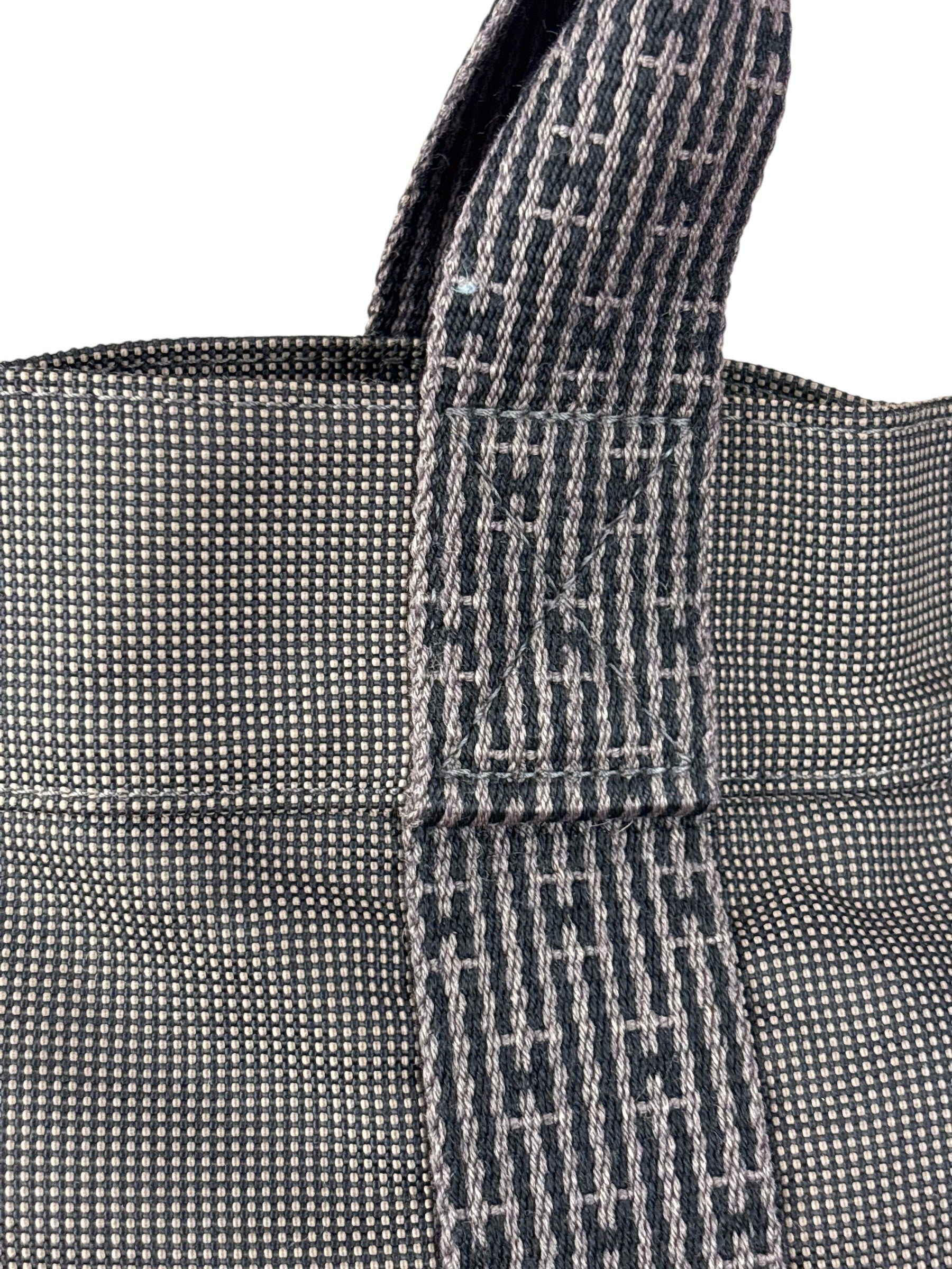 Hermes Grey Canvas Herline Tote Bag