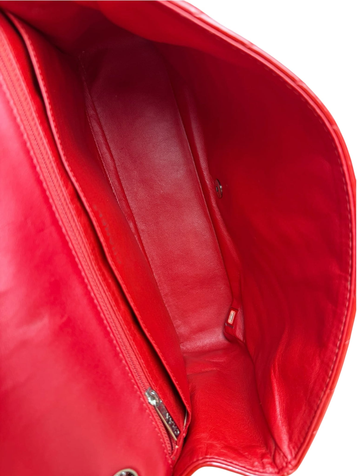 Chanel Red Patent Chevron Jumbo Flap 2010