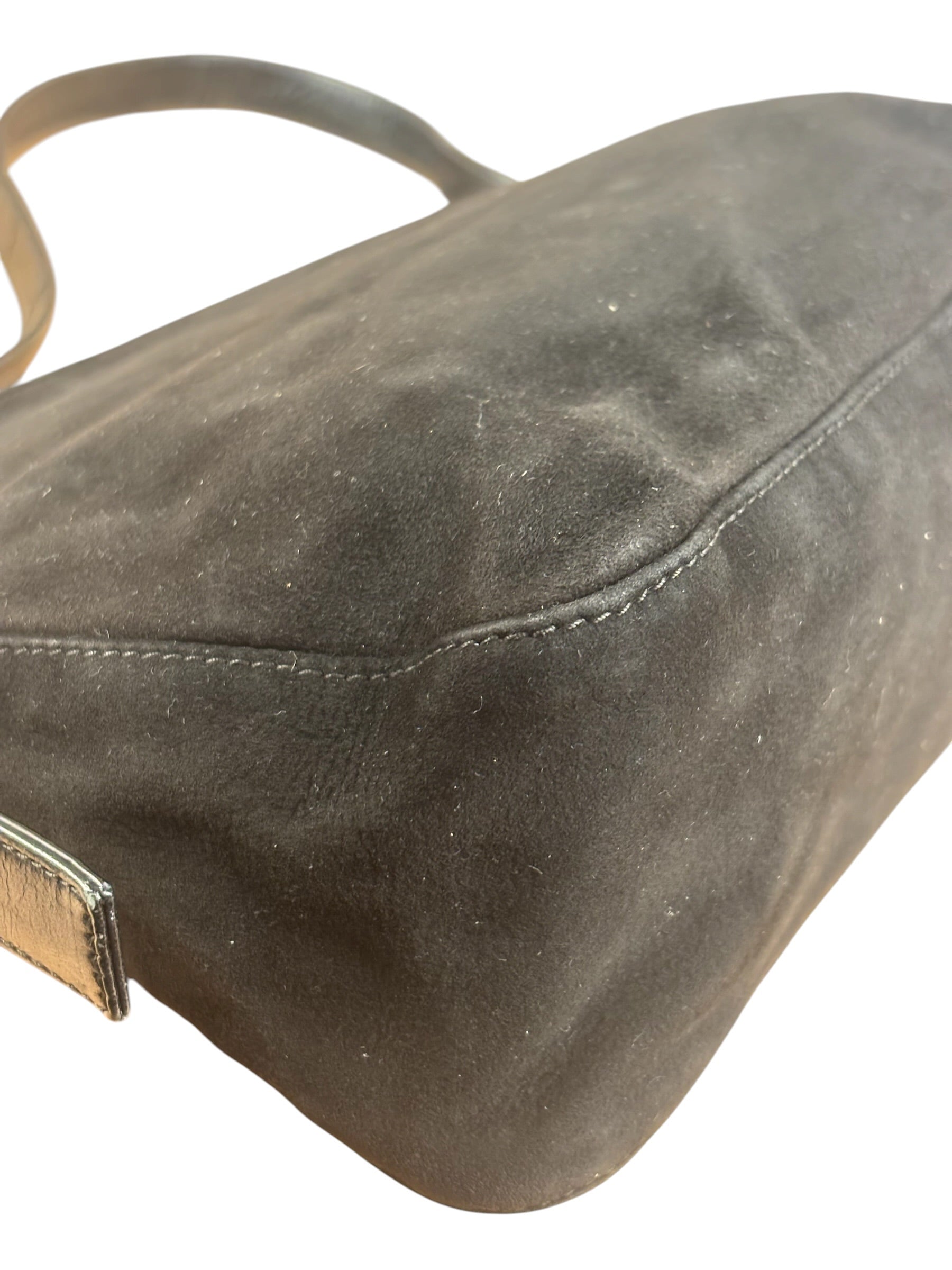 Fendi Vintage Black Mamma Baguette Shoulder Bag