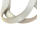Burberry White Pebbled Leather Shoulder Bag