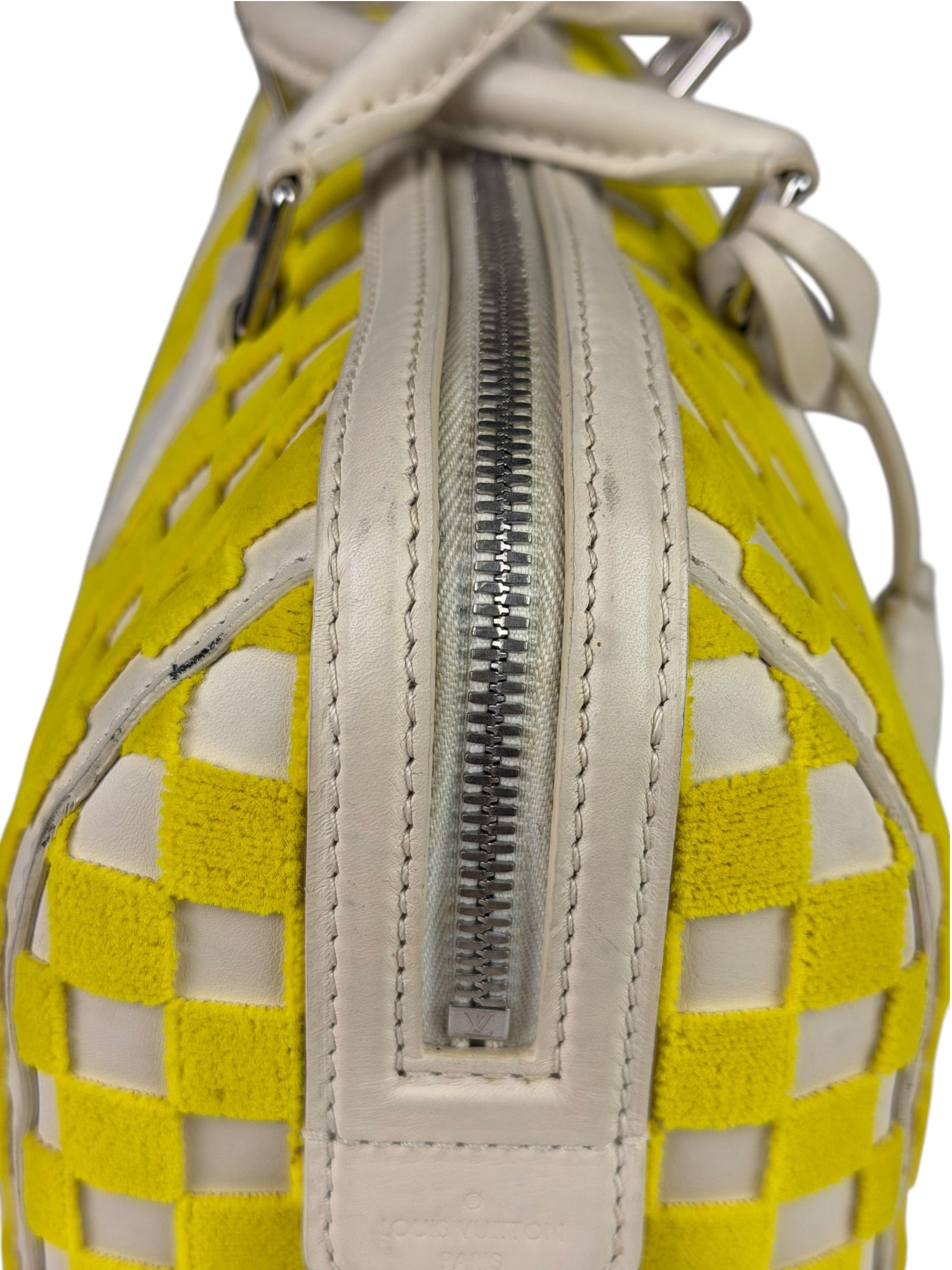 Louis Vuitton Cream/Yellow Damier Cubic Printemps Etè Speedy 2013