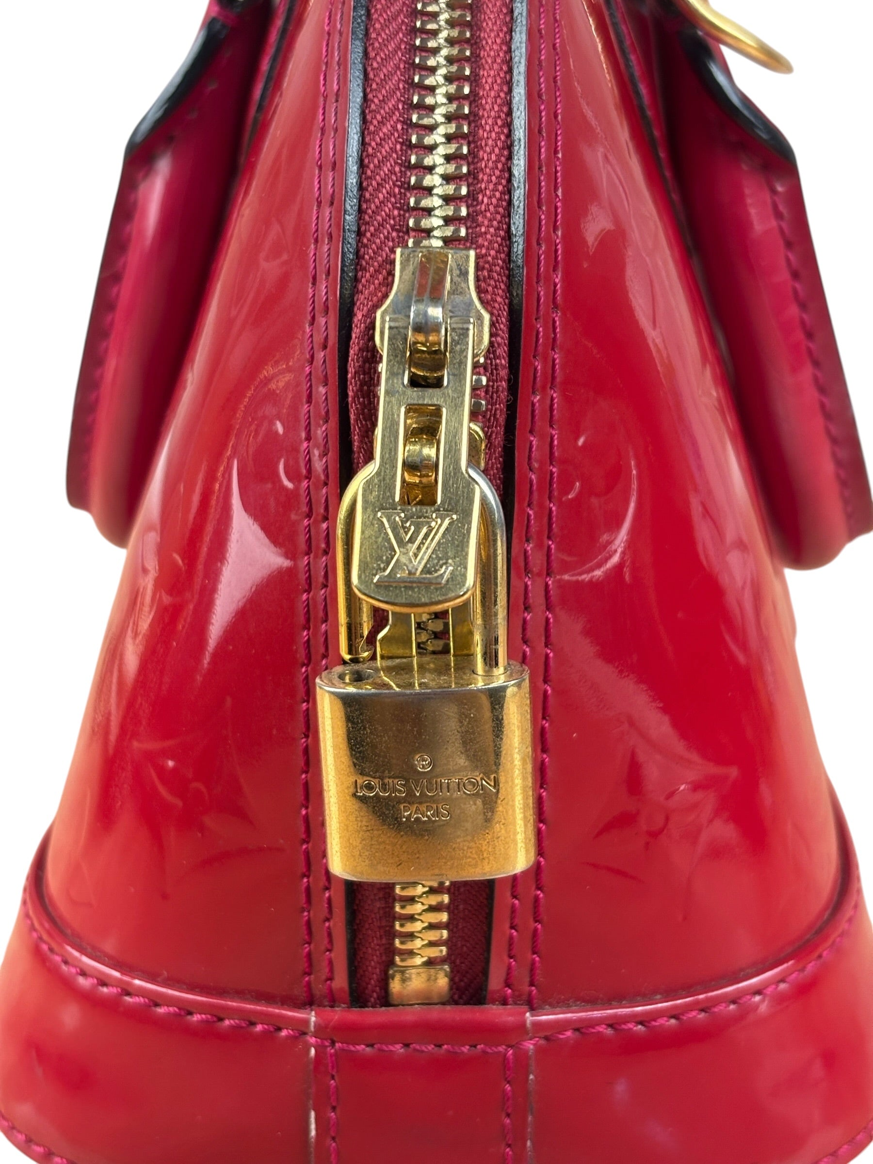 Louis Vuitton Red Monogram Vernis Alma bb