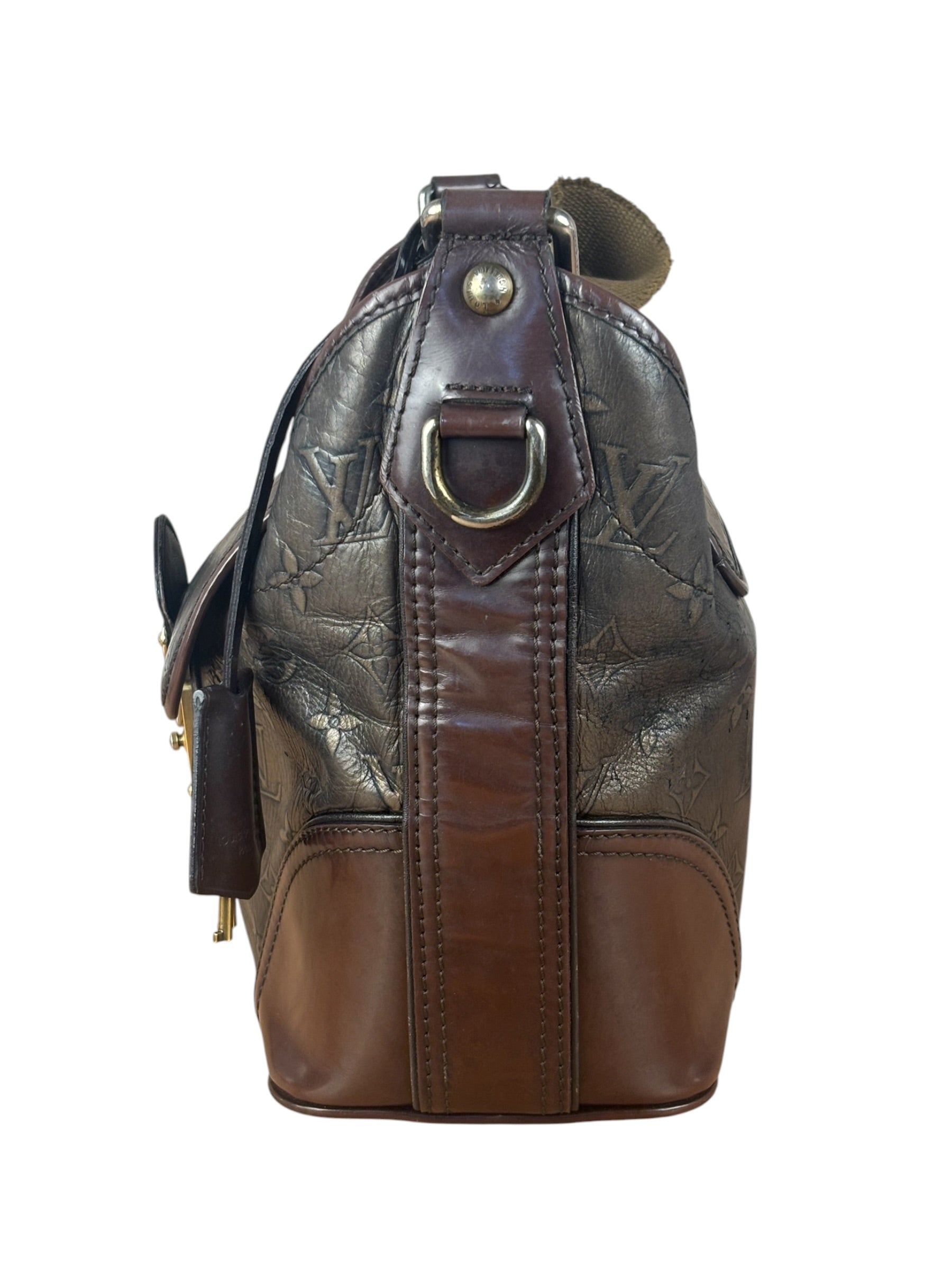 Louis Vuitton Metallic Bronze Embossed Sergeant PM Shoulder Bag