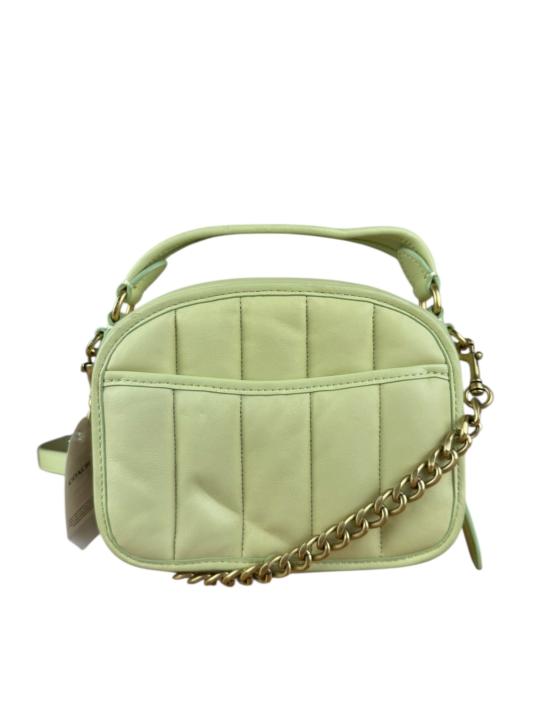 Coach Lime Nappa Leather Top Handle Bag