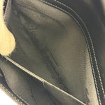Salvatore Ferragamo Vintage Black Lizard Embossed Leather Pochette