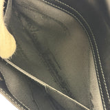 Salvatore Ferragamo Vintage Black Lizard Embossed Leather Pochette