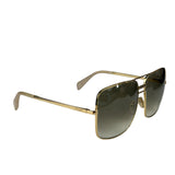 Celine Gold Tone Square Aviator Sunglasses CL41808/S