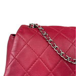 Chanel Red Quilted Leather CC Curvy Flap Bag 2015