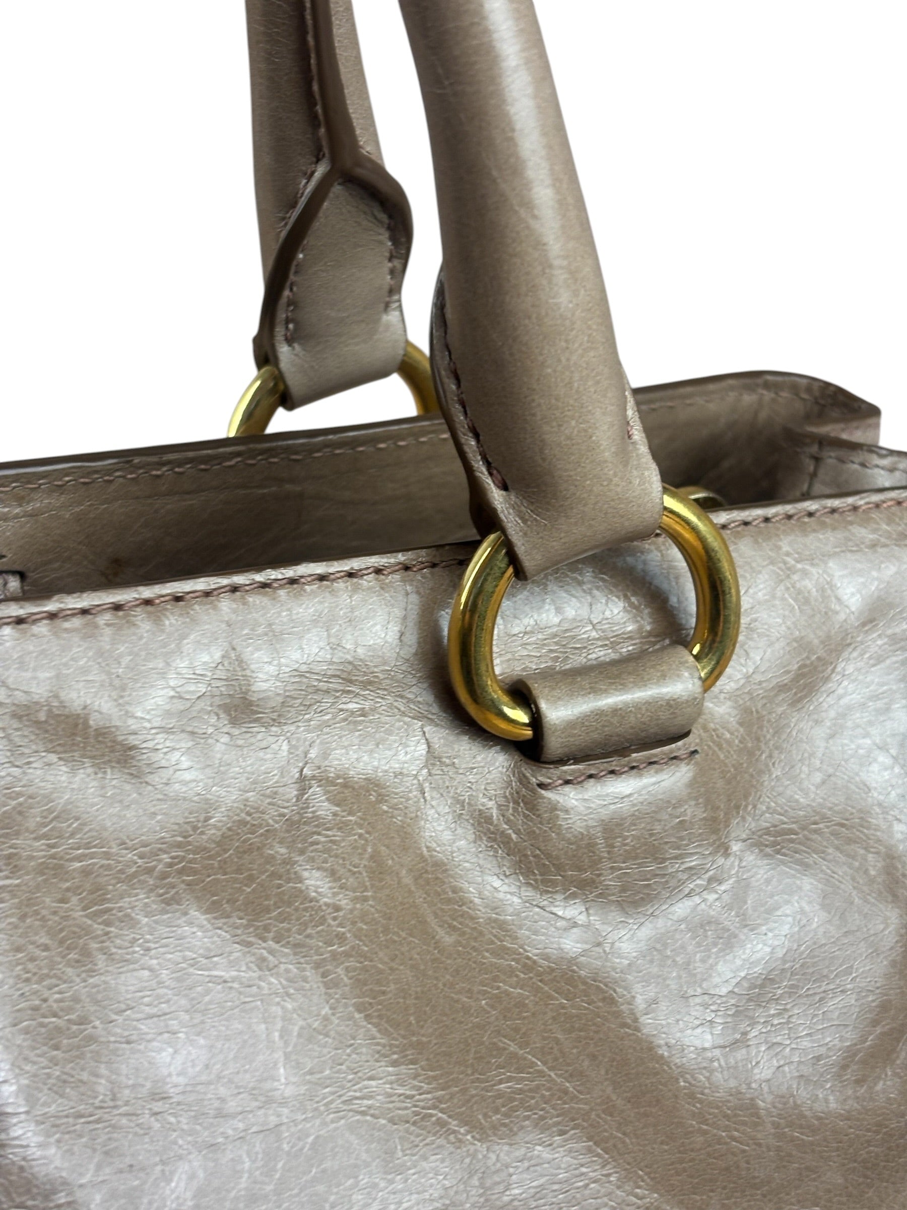 Prada Vitello Shine 2Way Tote Bag