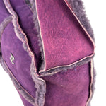 Chanel Vintage Purple Shearling/Suede Patchwork Shoulder Bag 2000