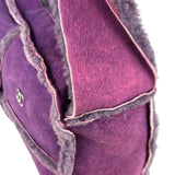 Chanel Vintage Purple Shearling/Suede Patchwork Shoulder Bag 2000