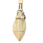 Salvatore Ferragamo Beige Gancini Buckle Shoulder Bag