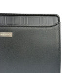 Burberry Black Leather Zip Clutch Pouch