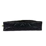 Chanel Black Quilted Leather Envelope Flap Bag Early 90's