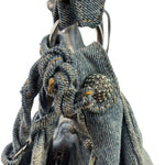 Balenciaga Denim Le Cagole Rhinestones Crossbody Bag