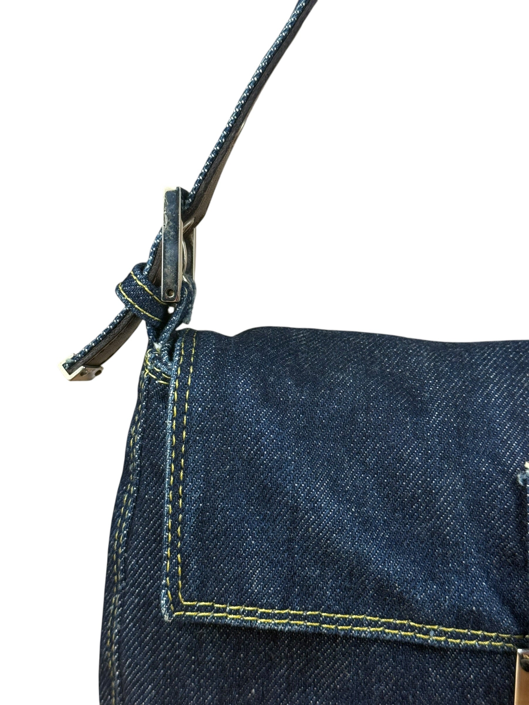 Fendi Vintage Dark Denim Baguette
