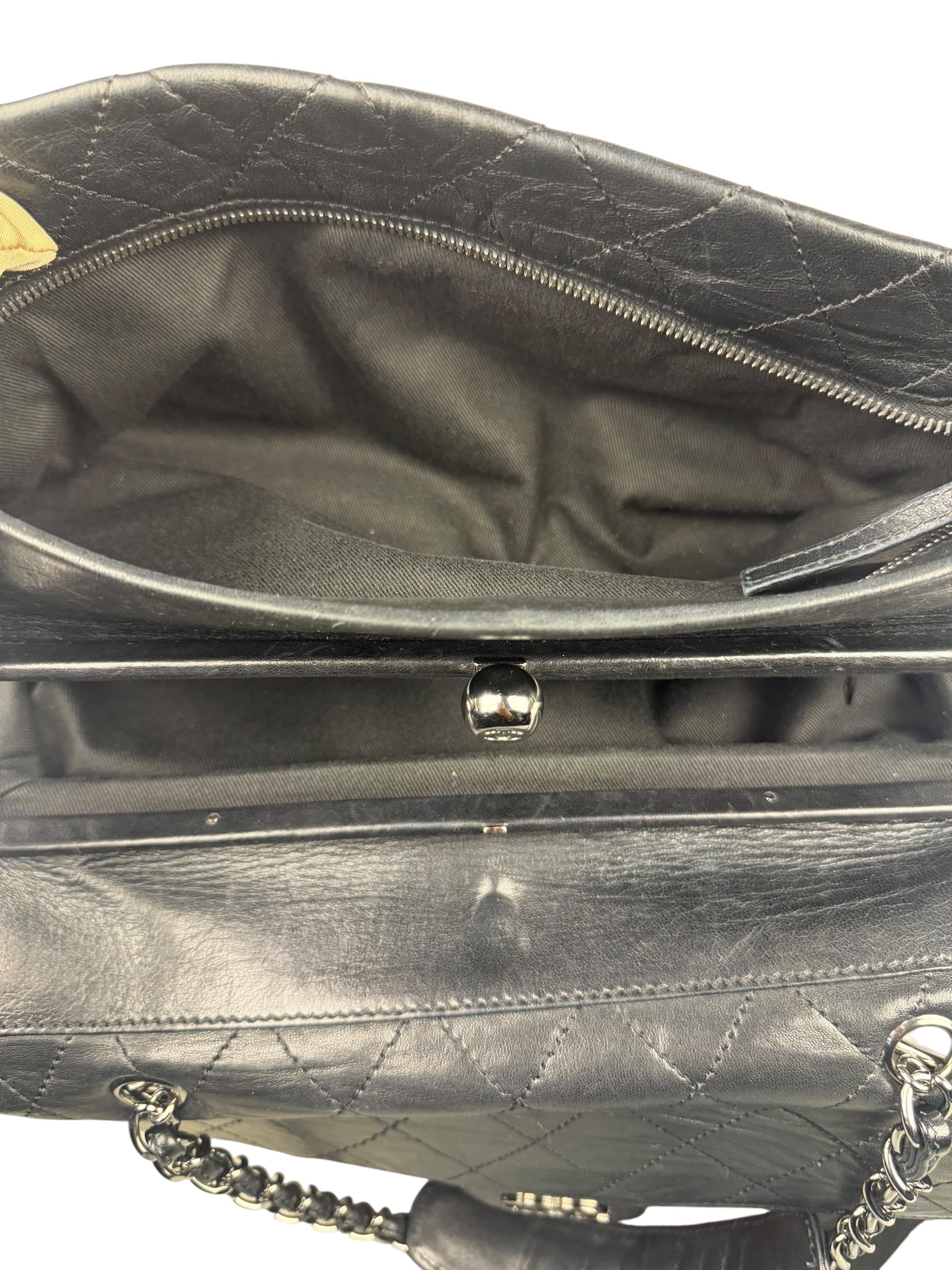 Chanel Black Calfskin Ritz Flap Bag 2007