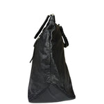 Balenciaga Black Leather Moto Bridge Zip Overnight Tote