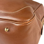 Gucci Tan Brown Leather Bamboo Handle Boston Bag