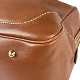 Gucci Tan Brown Leather Bamboo Handle Boston Bag