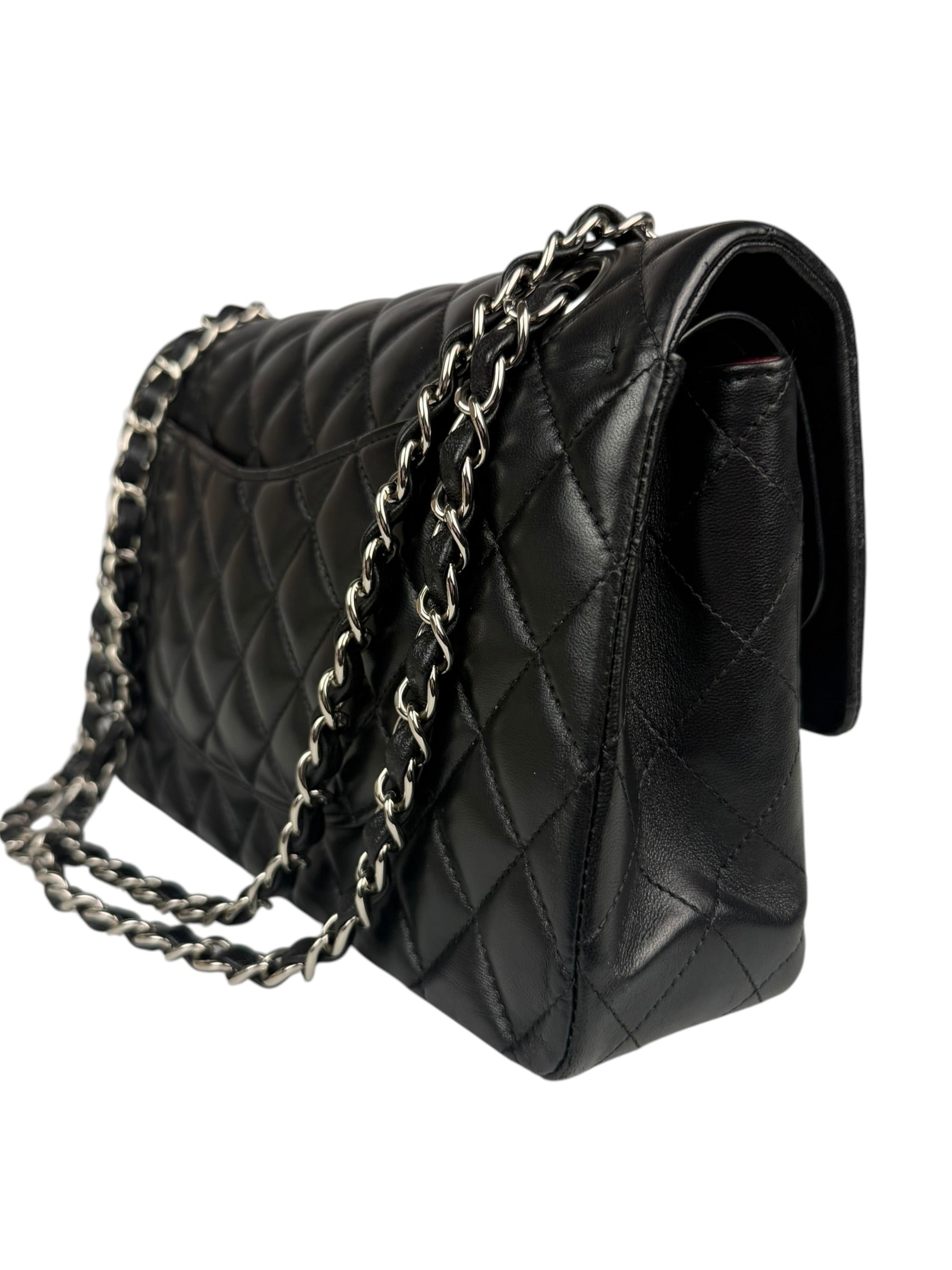 Chanel Black Quilted Leather Classic Medium Double Flap Bag 2017
