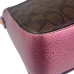Coach Metallic Berry Leather Signature Cassidy Two-Way Bag