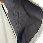 Fendi Large Zucca Embossed Leather Baguette White