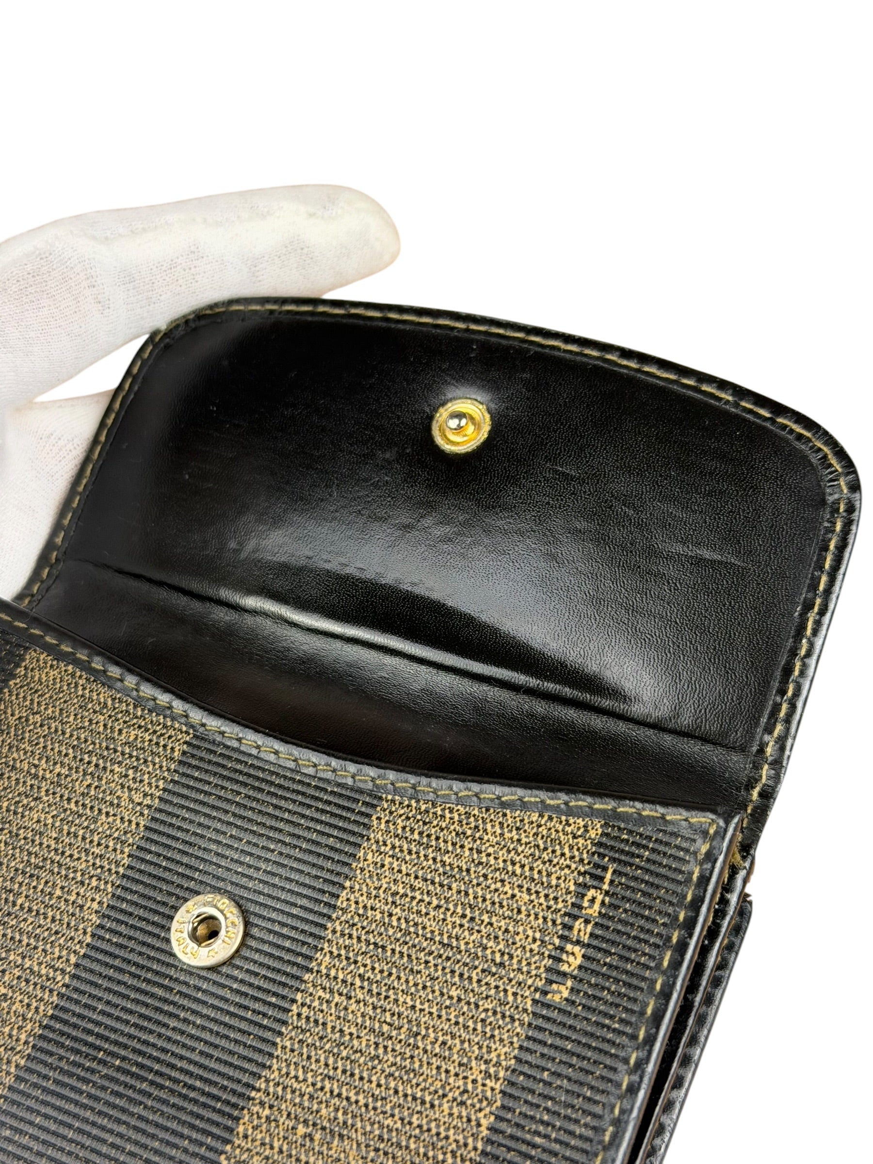 Fendi Vintage Striped Pequin Wallet