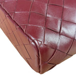 Bottega Veneta Burgundy Leather Intrecciato Bang Bang Vanity Two-Way Bag