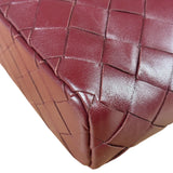 Bottega Veneta Burgundy Leather Intrecciato Bang Bang Vanity Two-Way Bag